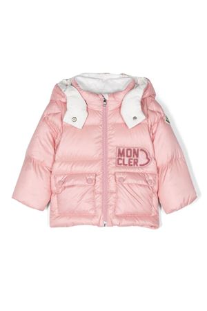 pink polyamide jacket MONCLER KIDS | 1A00021595FE500